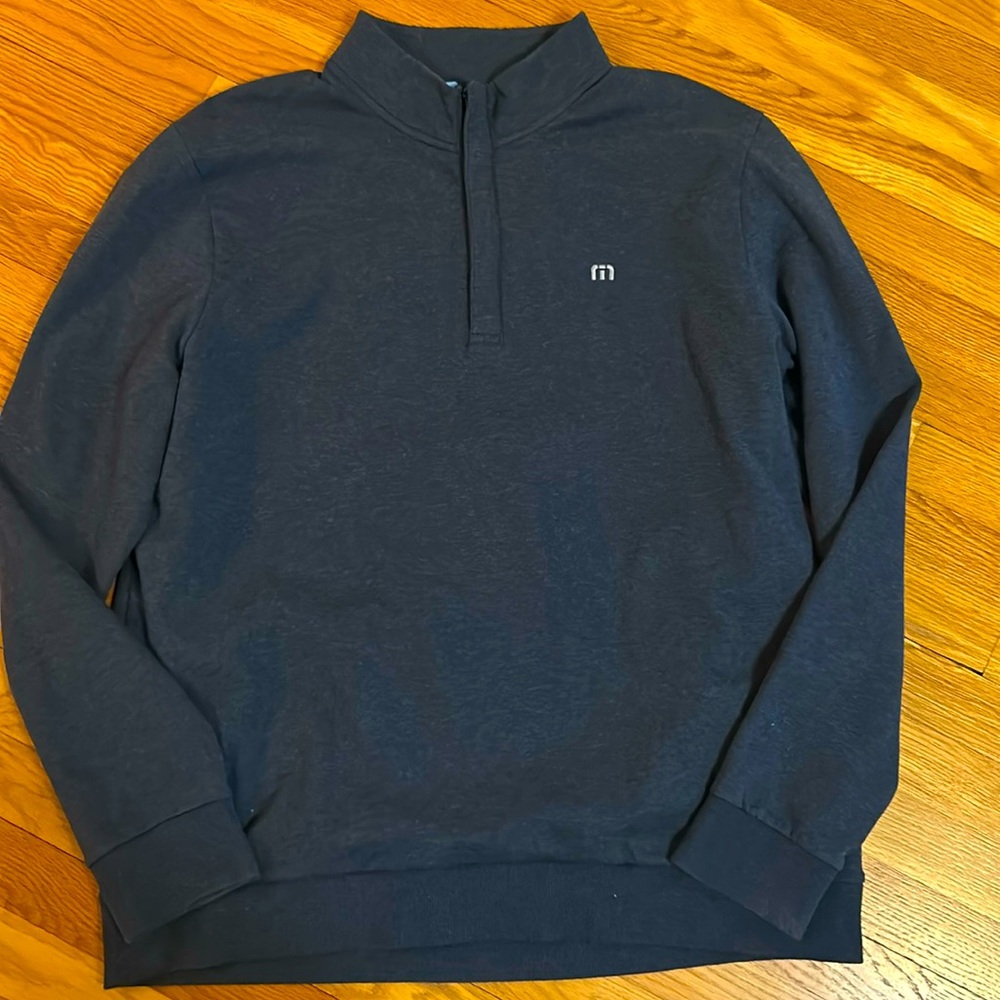Travis Mathew Upgraded Quarter Zip Navy XXL